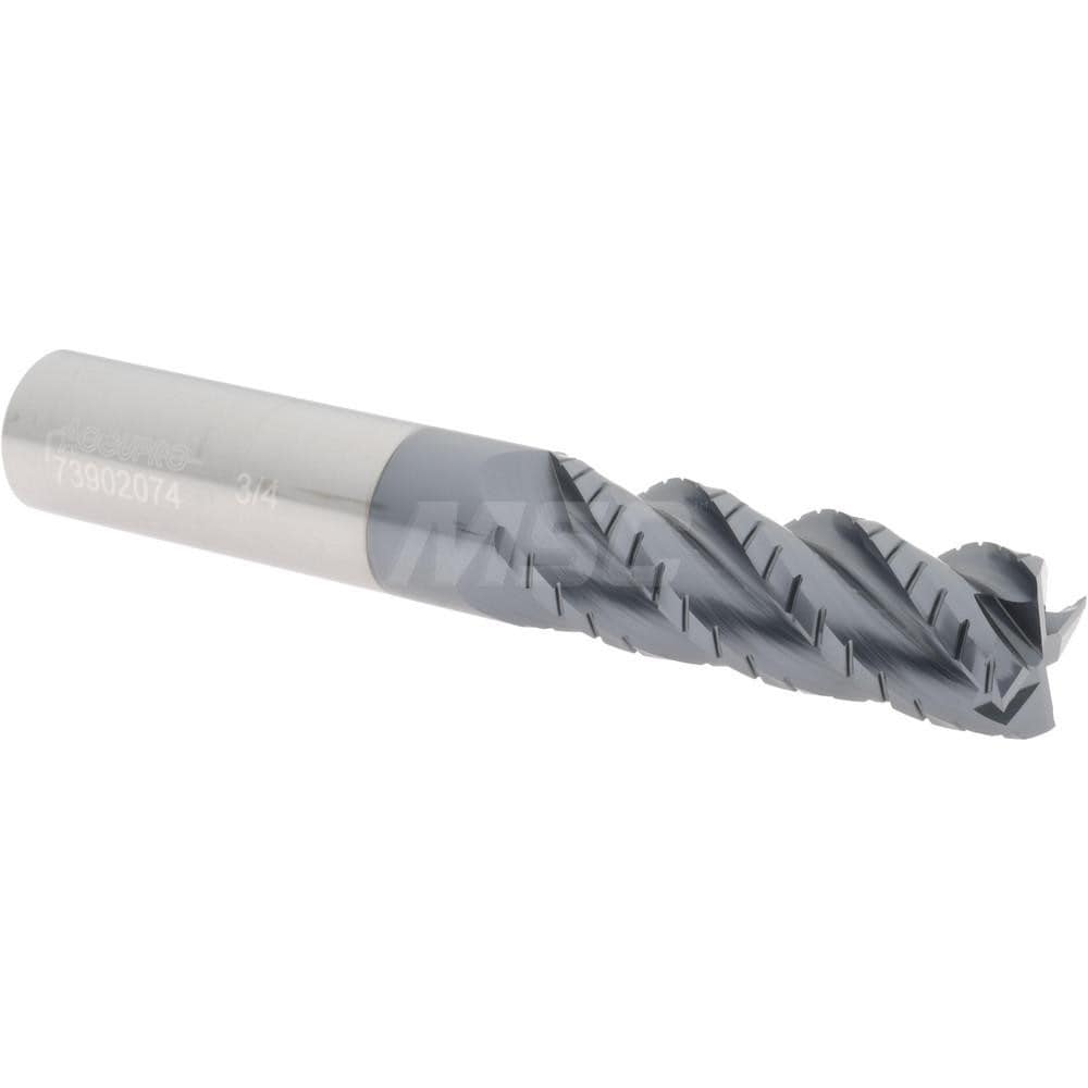 Accupro 12184998 3/4" Diam 4-Flute 40° Solid Carbide Square Roughing & Finishing End Mill Image