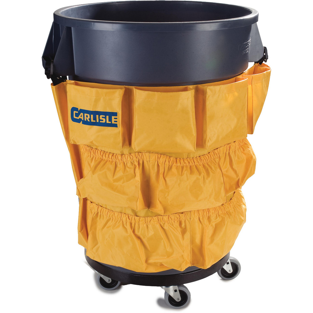 Janitor Caddies; Material: Nylon ; Holding Capacity: 32.00; 44.00 ; Color: Yellow ; Overall Length: 31.00 ; Bag Included: Yes ; Features: Adjustable size with 12 pockets and 12" Velcro strips and nylon cinch straps