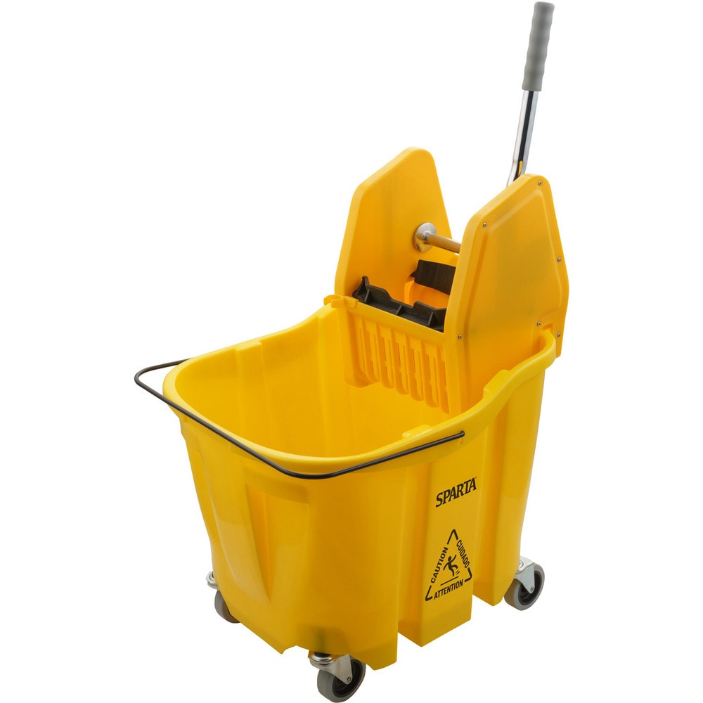 Mop Buckets & Wringers; Connection Type: None ; Mop Capacity: 35 ; Handle Material: Ergonomic Dual Component ; Color: Yellow