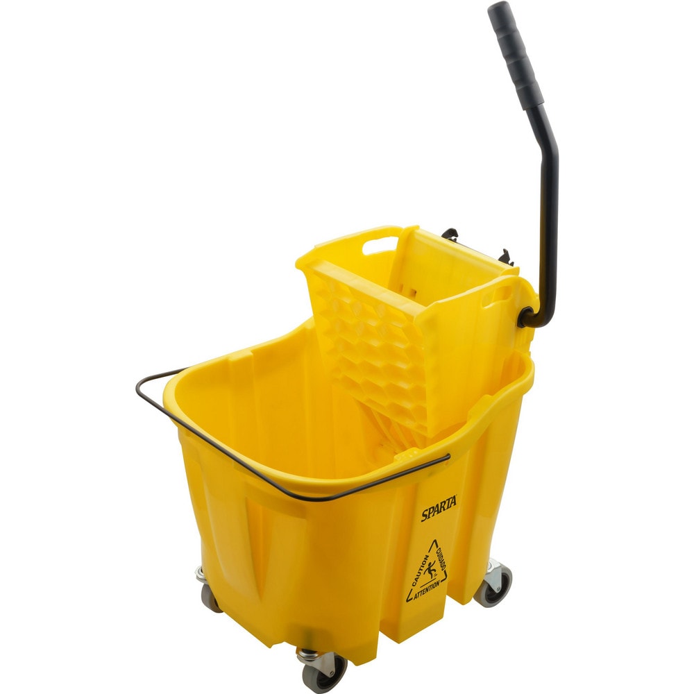 Mop Buckets & Wringers; Connection Type: None ; Mop Capacity: 35 ; Handle Material: Ergonomic Dual Component ; Color: Yellow