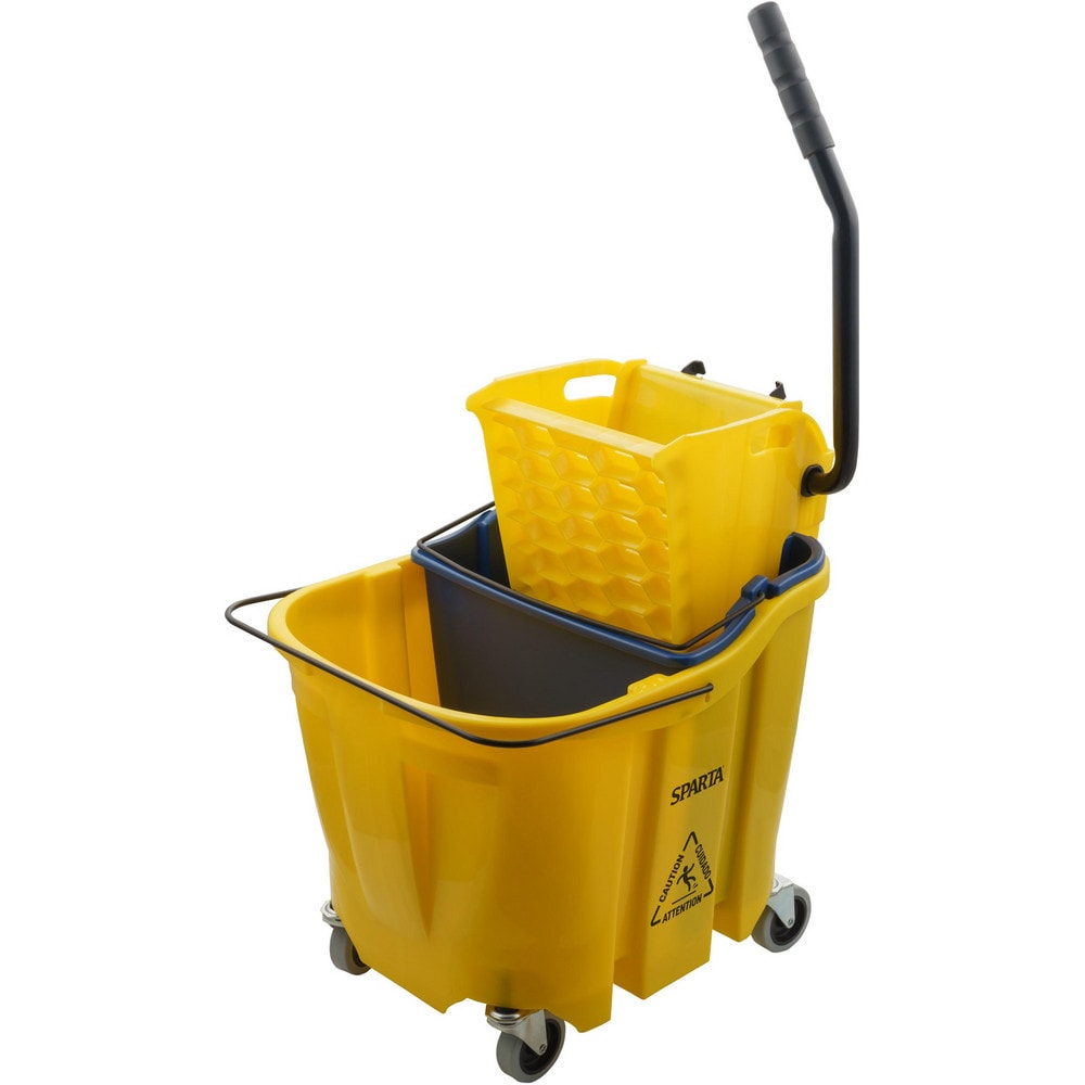 Mop Buckets & Wringers; Connection Type: None ; Mop Capacity: 35 ; Handle Material: Ergonomic Dual Component ; Color: Yellow