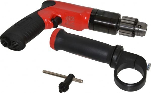 Sioux Tools SDR10P7N3 Air Drill: 3/8" Keyed & Keyless Chuck, Reversible 