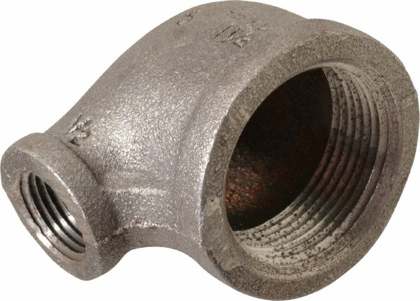 Made In Usa Size 1 1 4 X 1 2 Class 150 Malleable Iron Black Pipe Reducing Elbow Msc Industrial Supply