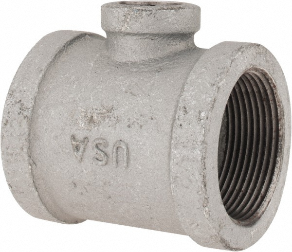 Made in USA 1DXD.NMT Malleable Iron Pipe Reducer: 1-1/2 x 1-1/2 x 1/2" Fitting Image