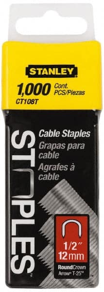 Galvanized Steel Cable Staple: 1/2" Leg Length