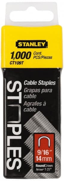 Galvanized Steel Cable Staple: 9/16" Leg Length
