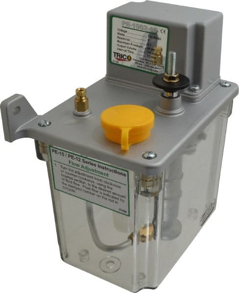 Trico PE-1002-15 2 L Reservoir Capacity, 3-6 cc Output per Cycle, 12-24 cc Output per Hour, Central Lubrication System Electric Pump 