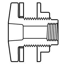 Value Collection 8171-012C 1-1/4" CPVC Plastic Pipe Tank Adapter Image