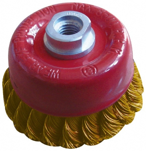 Value Collection - Cup Brush: 3″ Dia, 0.014″ Wire Dia, Brass, Crimped -  74038654 - MSC Industrial Supply