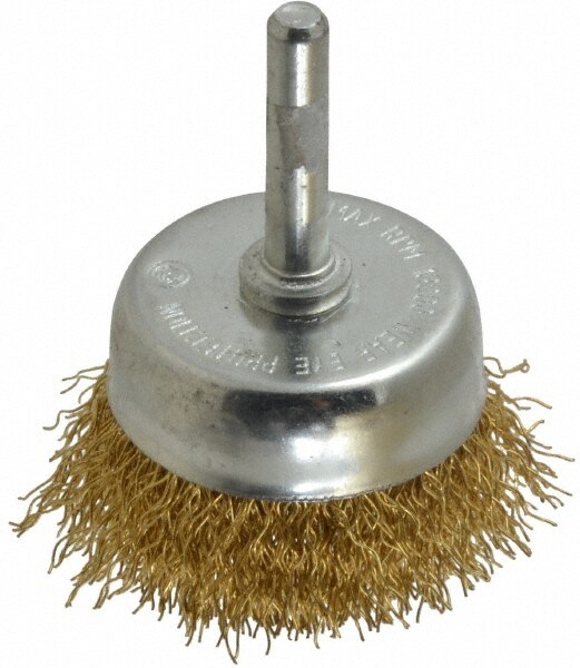 Value Collection 3105006330 Cup Brush: 2" Dia, 0.012" Wire Dia, Brass, Crimped Image