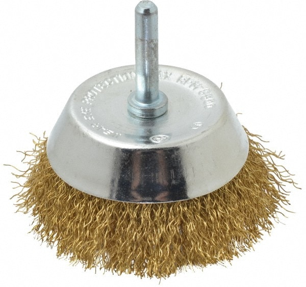 Value Collection 3107006330 Cup Brush: 2-3/4" Dia, 0.012" Wire Dia, Brass, Crimped Image