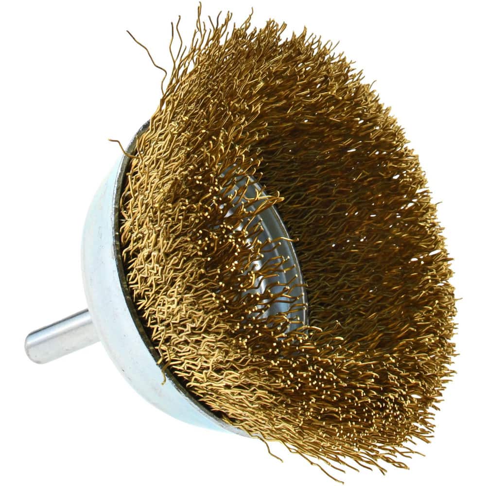 Value Collection - Cup Brush: 3″ Dia, 0.014″ Wire Dia, Brass