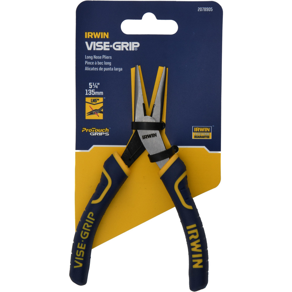 Long Nose Plier: 15/16" Jaw Length, Side Cutter