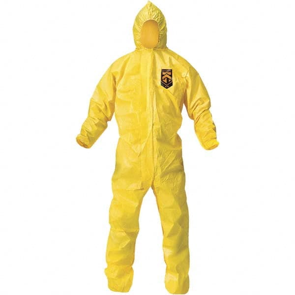 Non-Disposable Rain & Chemical-Resistant Coverall: Yellow, Film Laminate