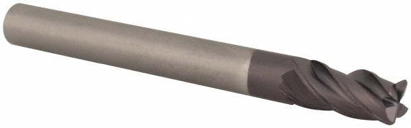 M.A. Ford. 17725014A Corner Radius End Mill: 1/4" Dia, 1/2" LOC, 0.03" Radius, 4 Flutes, Solid Carbide Image