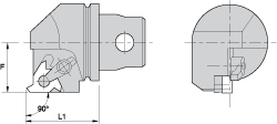 Kennametal - Size KM32, 35mm Head Length, 22mm Ctr to Cutting Edge ...