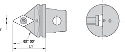 Modular Turning & Profiling Cutting Unit Head: Size KM32, 35 mm Head Length, External, Neutral