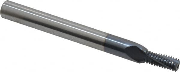 Carmex B0250C0428UN Helical Flute Thread Mill: 1/4-28, Internal, 3 Flute, 1/4" Shank Dia, Solid Carbide 