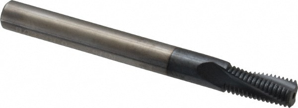 Carmex B0250C0528UN Helical Flute Thread Mill: 7/16-28 to 1/2-28, Internal, 3 Flute, 1/4" Shank Dia, Solid Carbide Image