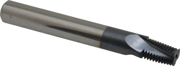 Carmex B0312C0427NPTF Helical Flute Thread Mill: 1/8-27, Internal & External, 3 Flute, 5/16" Shank Dia, Solid Carbide 