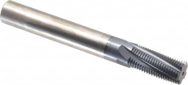 Carmex B0500E1020UN Helical Flute Thread Mill: 3/4-20 to 1-20, Internal, 5 Flute, 1/2" Shank Dia, Solid Carbide 