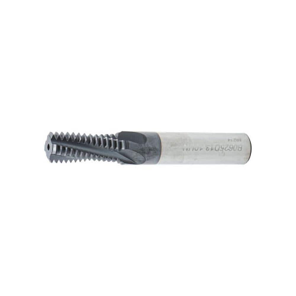 Carmex B0625D1310UN Helical Flute Thread Mill: 3/4-10, Internal, 4 Flute, 5/8" Shank Dia, Solid Carbide 