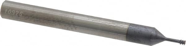 Carmex S0250C2540UN Helical Flute Thread Mill: #4-40, Internal, 3 Flute, 1/4" Shank Dia, Solid Carbide 