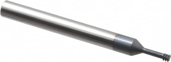 Carmex S0250C3732UN Helical Flute Thread Mill: #8-32, Internal, 3 Flute, 1/4" Shank Dia, Solid Carbide 