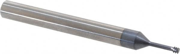Carmex MTS0250C3840UN Straight Flute Thread Mill: #5 & #6, Internal, 3 Flutes, 1/4" Shank Dia, Solid Carbide 