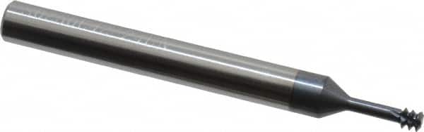 Carmex S0250C4224UN Helical Flute Thread Mill: Internal, 3 Flute, 1/4" Shank Dia, Solid Carbide 