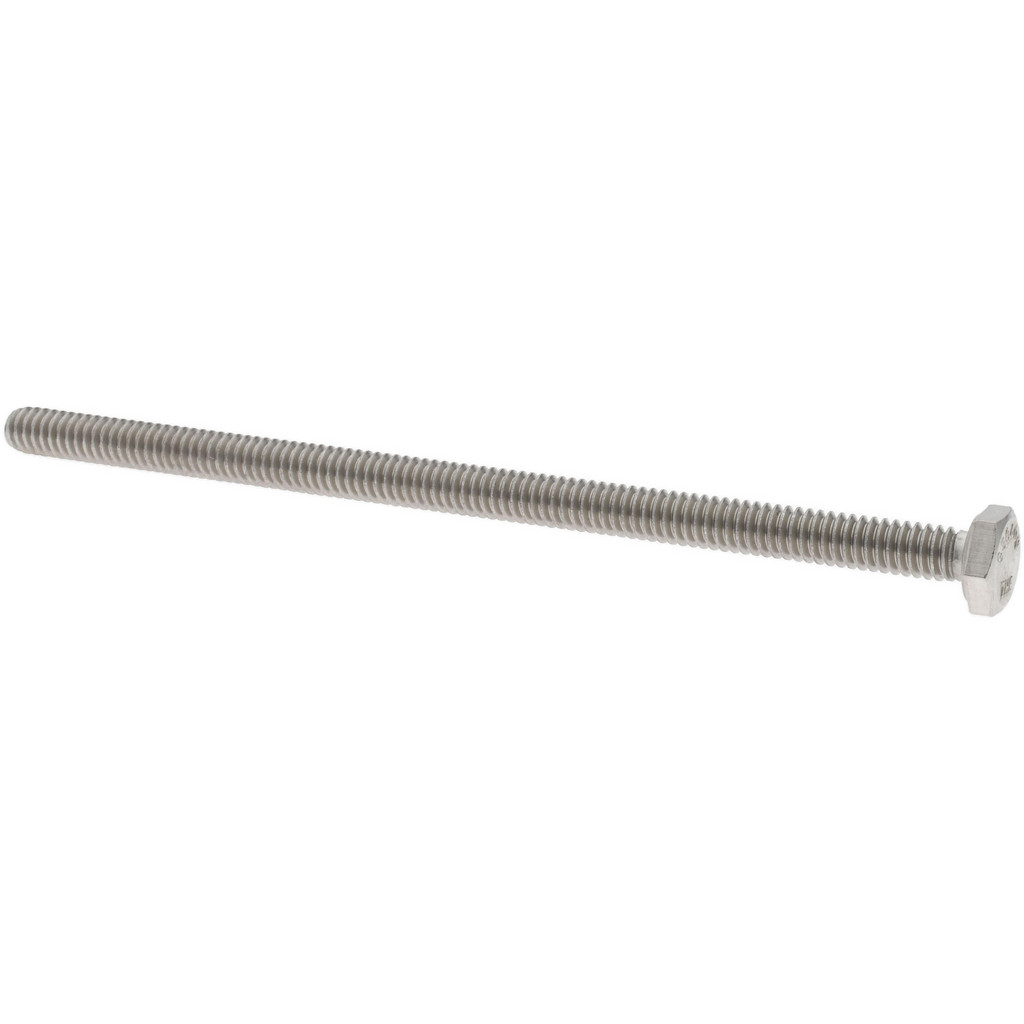 Value Collection R57001109 Hex Head Cap Screw: 1/4-20 x 5", Grade 18-8 Stainless Steel, Uncoated Image