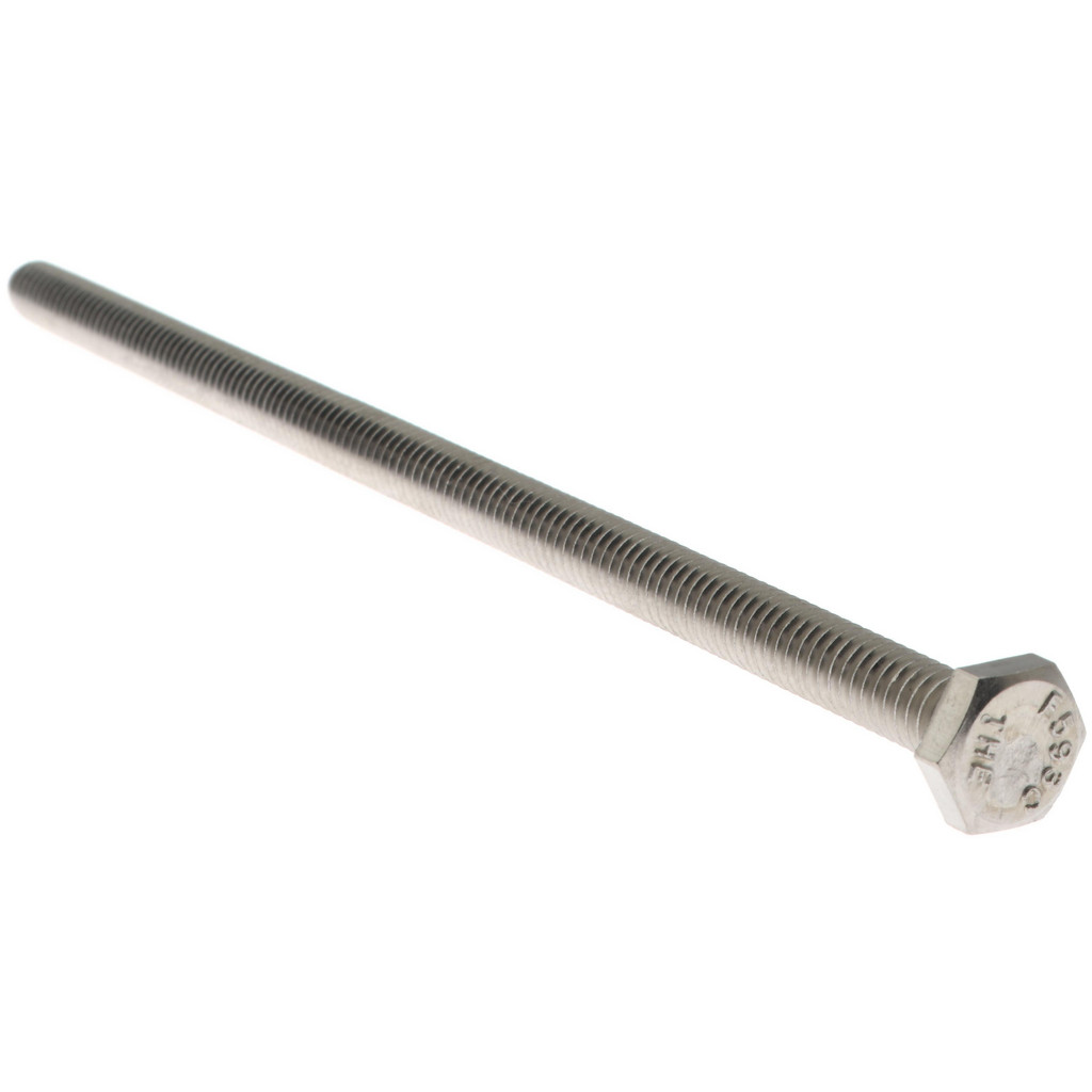 Value Collection R57001110 Hex Head Cap Screw: 1/4-20 x 6", Grade 18-8 Stainless Steel, Uncoated Image