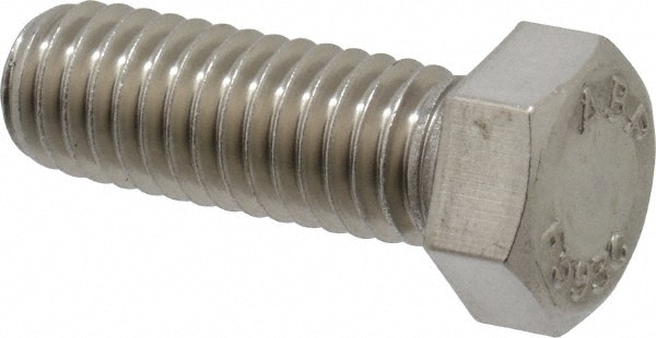 Value Collection R57001151 Hex Head Cap Screw: 7/16-14 x 1-1/4", Grade 18-8 Stainless Steel, Uncoated Image