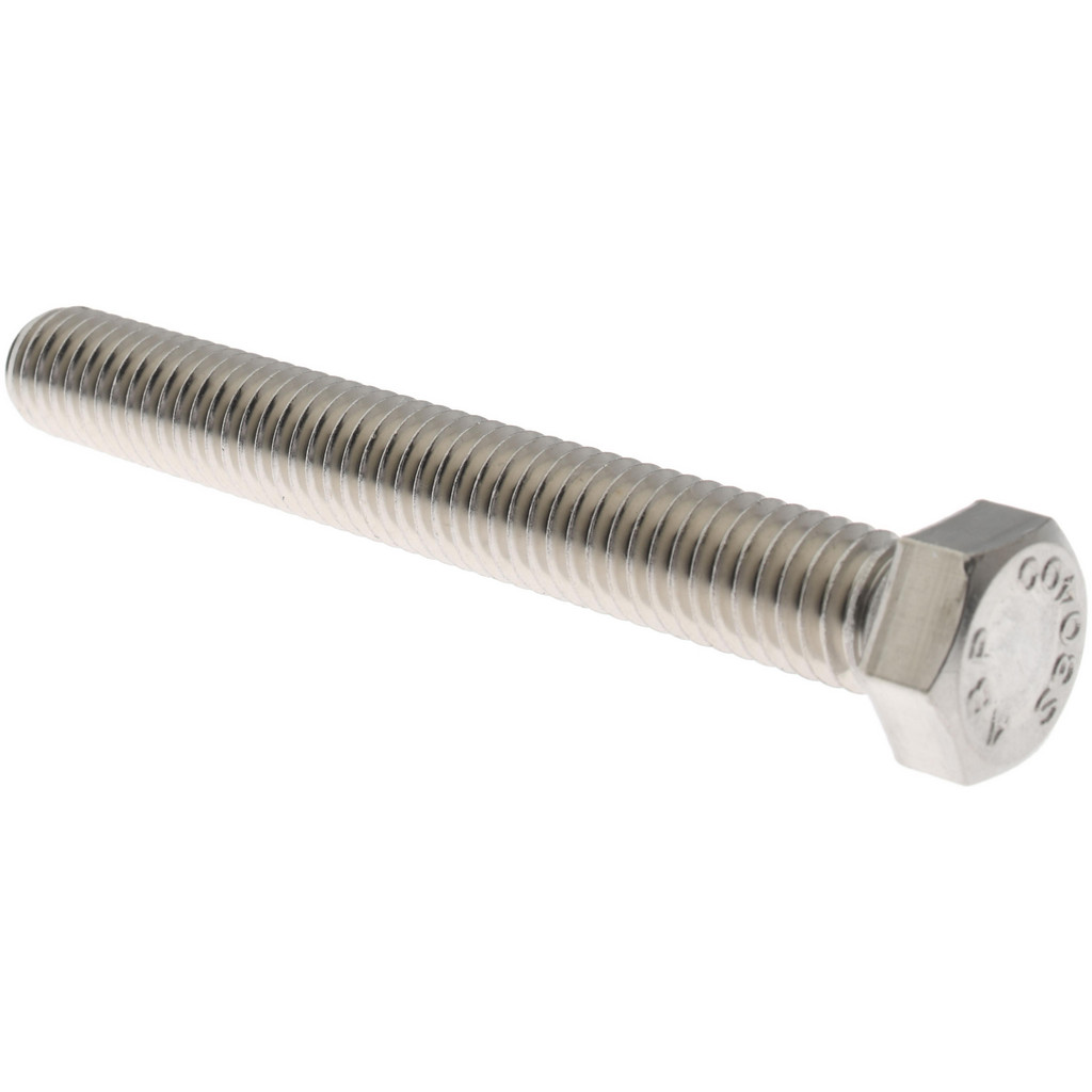 Value Collection R57001156 Hex Head Cap Screw: 7/16-14 x 3-1/2", Grade 18-8 Stainless Steel, Uncoated Image