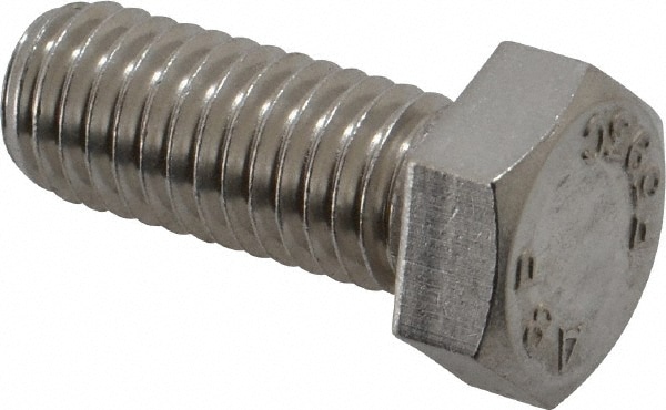 Value Collection 207488 Hex Head Cap Screw: 1/2-13 x 1-1/4", Grade 18-8 Stainless Steel, Uncoated Image