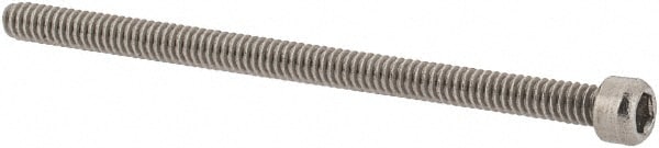 Value Collection R57001004 Hex Head Cap Screw: #0-80 x 1", Grade 18-8 Stainless Steel, Uncoated Image