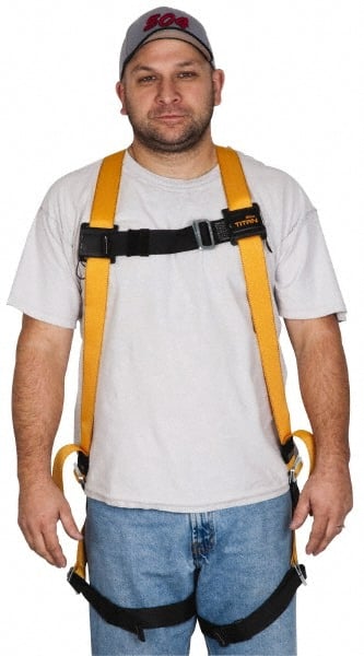 Miller T4000/UAK Fall Protection Harnesses: 400 Lb, Construction Style, Size Universal, Polyester 