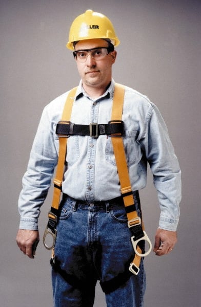 Miller T4007/UAK Fall Protection Harnesses: 400 Lb, Construction Style, Size Universal, Polyester 