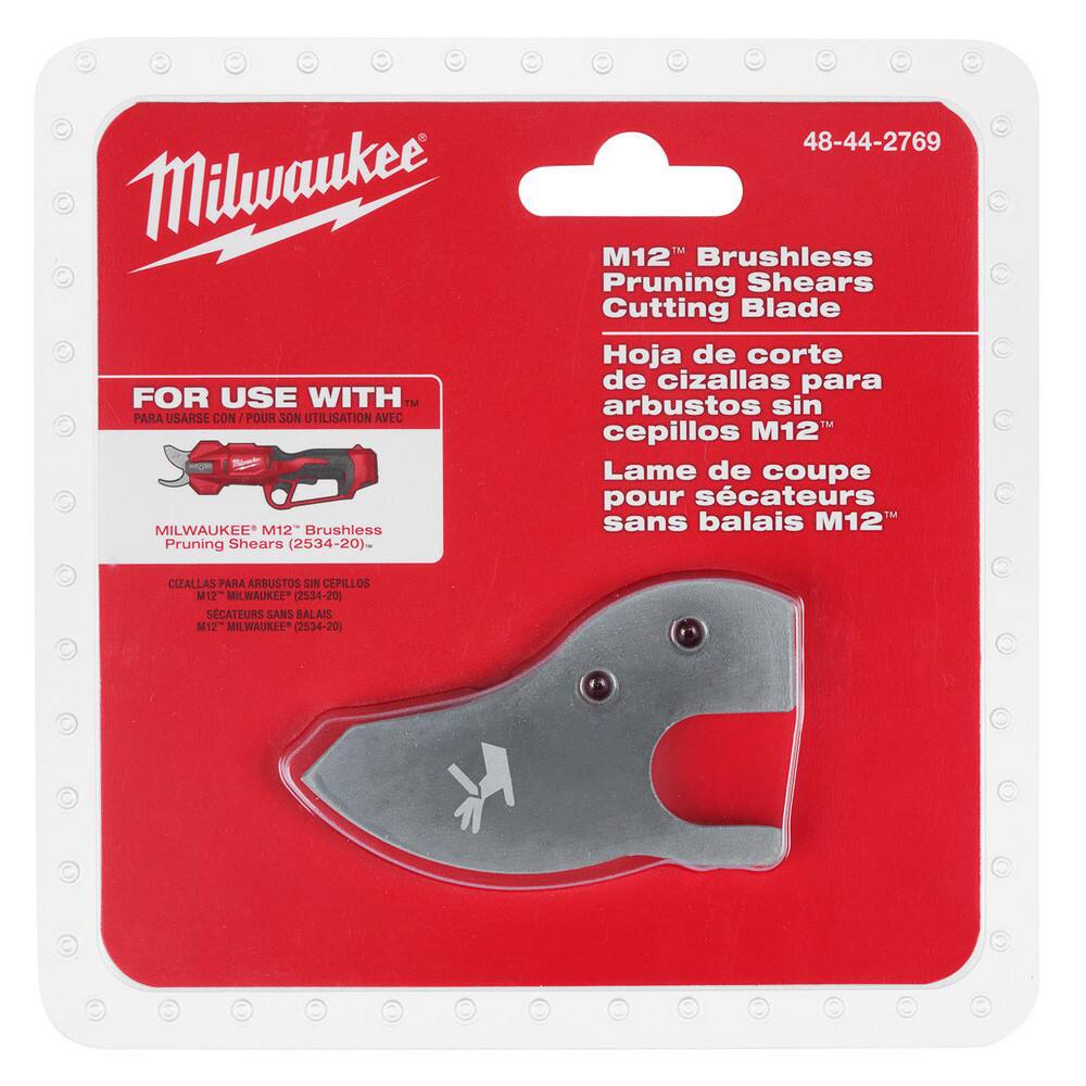 Handheld Shear & Nibbler Accessories; For Use With: MILWAUKEE. M12 Brushless Pruning Shears (2534-20) ; Includes: (1) M12 Brushless Pruning Shears Replacement Blade ; Type: Replacement Blades