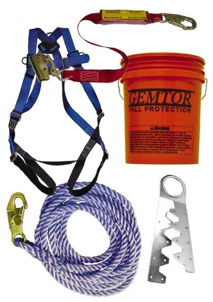 Gemtor VP801-2 Universal Size, 300 Lb. Capacity,  Polyester Roofer Fall Protection Kit 