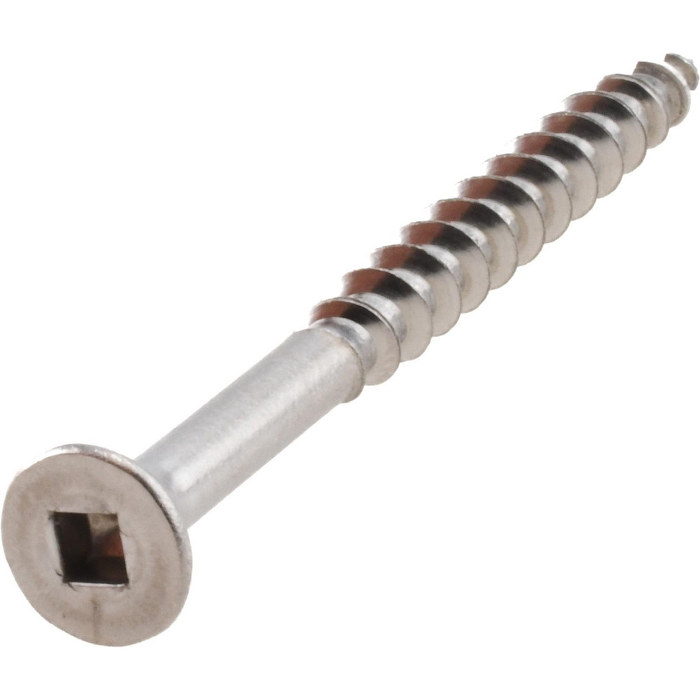 #10 Flat Head, Square Drive Stainless Steel Deck Screw - 2-1/2" OAL, Grade 305, Type 17 Point