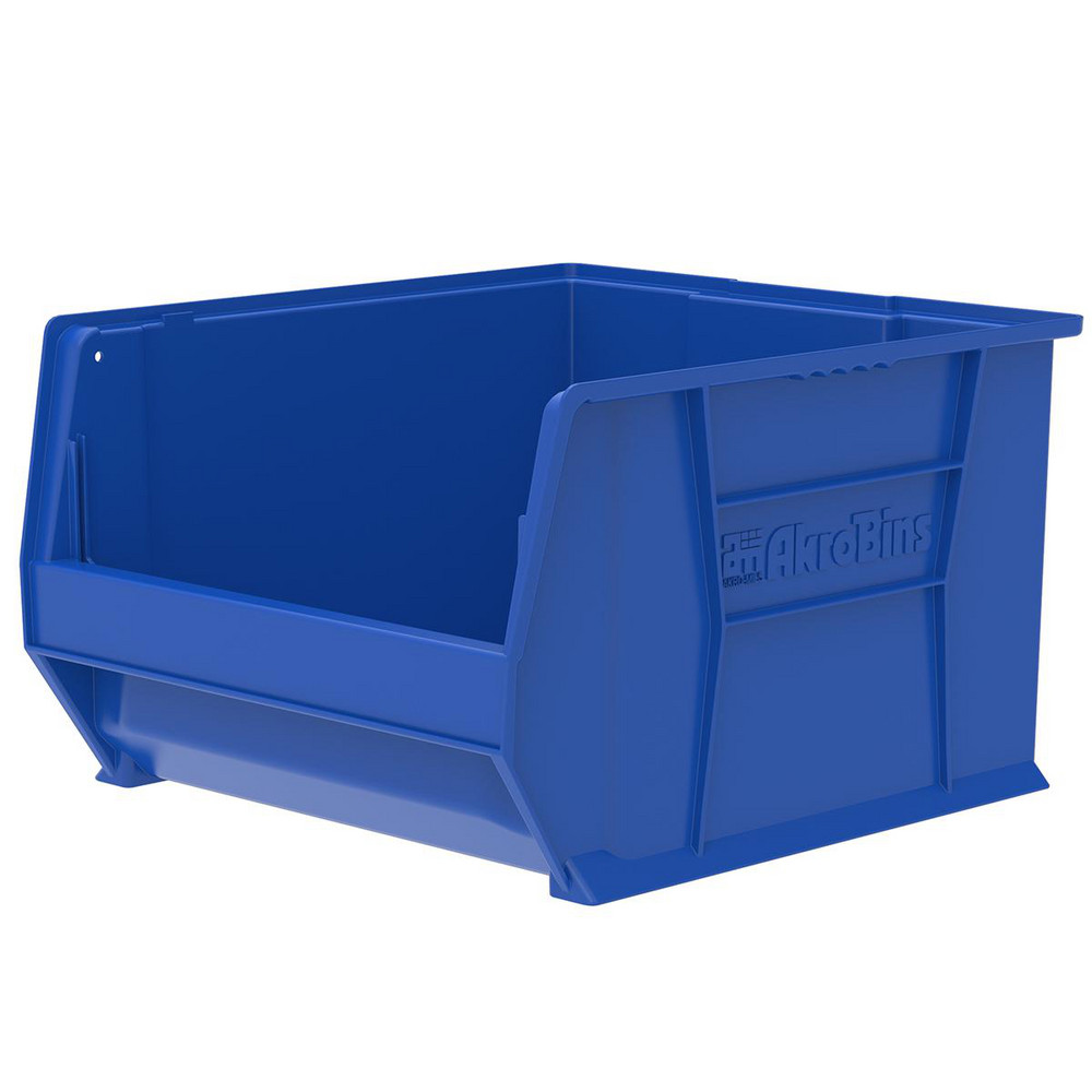 Plastic Hopper Stacking Bin: Blue - Blue, Polymer, 300 Lb Capacity