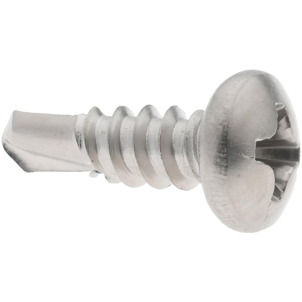 #8, Pan Head, Phillips Drive, 1/2" Length Under Head, #2 Point, Self Drilling Screw