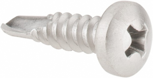 #10, Pan Head, Phillips Drive, 3/4" Length Under Head, #3 Point, Self Drilling Screw