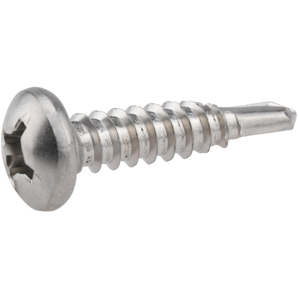 #12, Pan Head, Phillips Drive, 1" Length Under Head, #3 Point, Self Drilling Screw