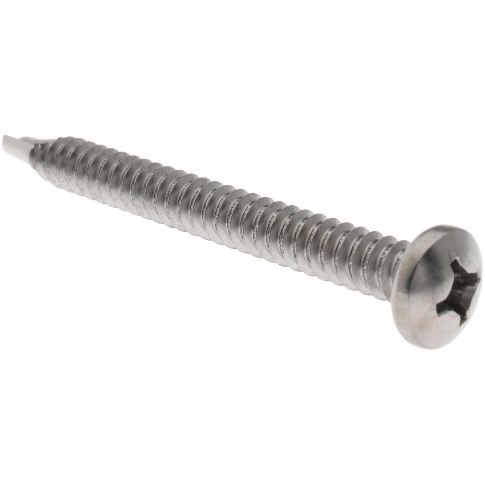 #14, Pan Head, Phillips Drive, 2-1/2" Length Under Head, #3 Point, Self Drilling Screw