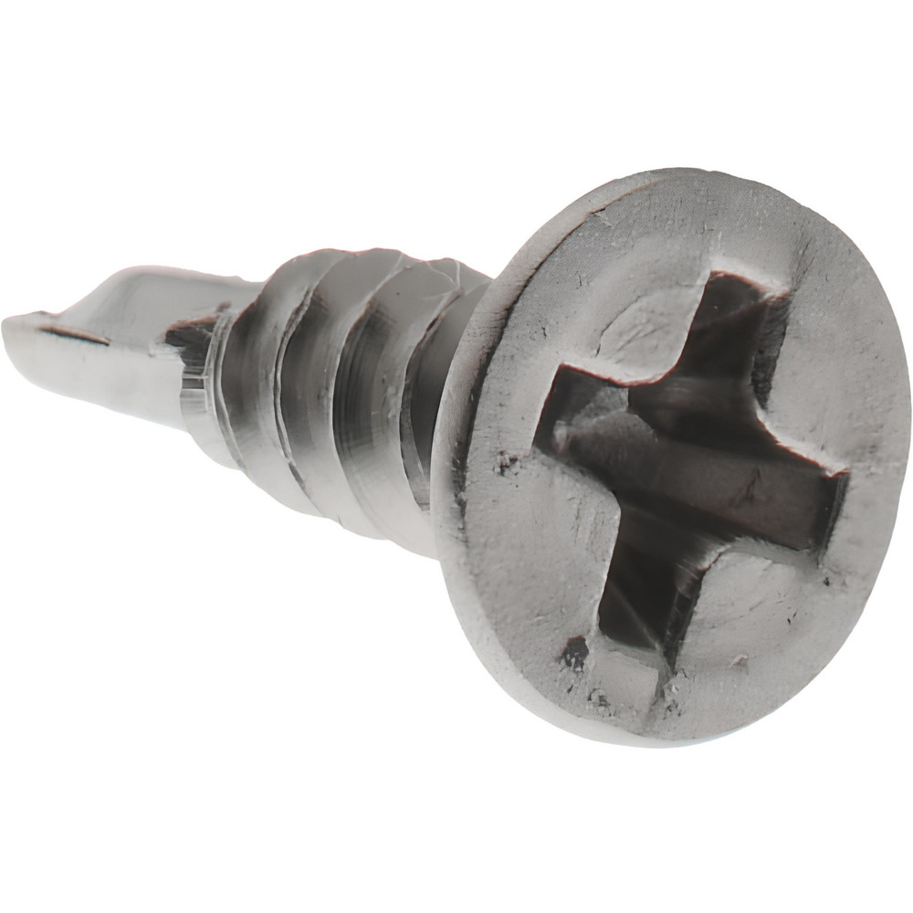 #8, Flat Head, Phillips Drive, 1/2" OAL, #2 Point, Self Drilling Screw