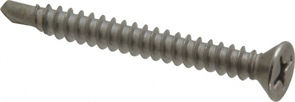 Value Collection MSC-74125071 #8, Flat Head, Phillips Drive, 1-1/2" OAL, #2 Point, Self Drilling Screw Image