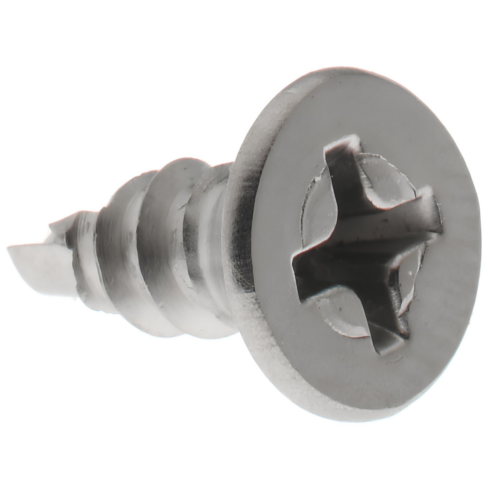 #10, Flat Head, Phillips Drive, 1/2" OAL, #2 Point, Self Drilling Screw