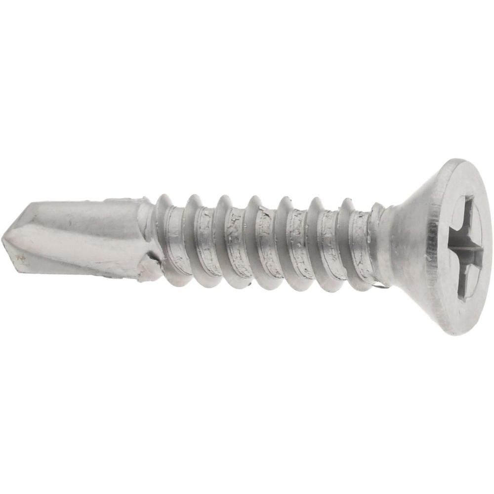 #10, Flat Head, Phillips Drive, 1" OAL, #3 Point, Self Drilling Screw